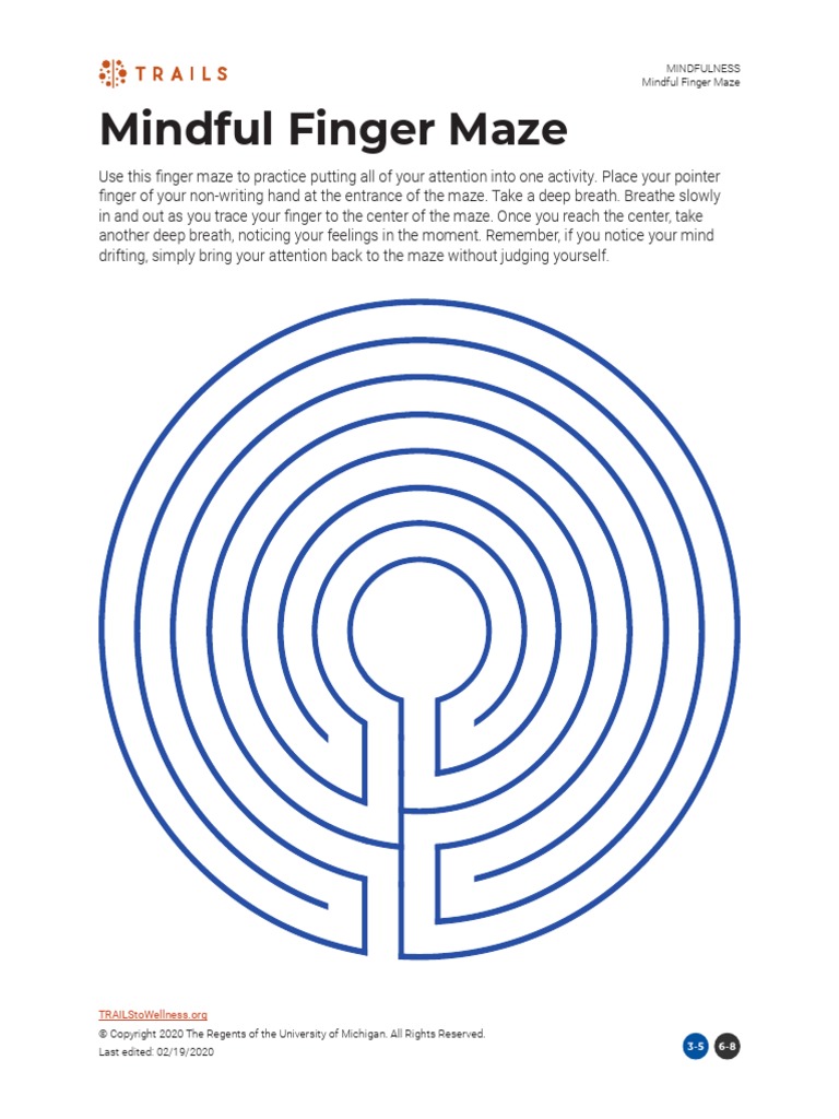Mindful Finger Maze | PDF