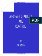 Aircraft Stability AND Control Control: BY Y.K.Sinha