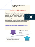 Planificación de La Colocación y Sucesión Gerencial