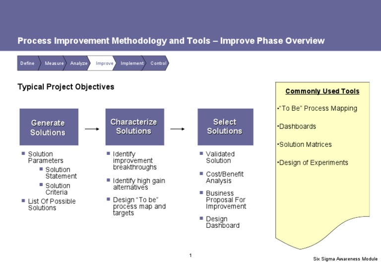 Six Sigma Process Improvement Tools | PDF | Computers