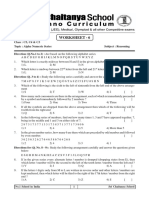 NTSE - (Reasoning) Worksheet - 6