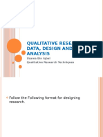 Qualitative Research Data, Design and Analysis