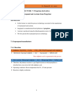 LECTURE - 7: Propylene Derivatives Isopropanol and Acetone From Propylene