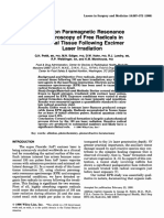 Electron Paramagnetic Resonance Spectroscopy of Free Radicals in Corneal Tissue Following Excimer Laser I R Rad Iat Ion