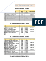 Lista de Estudiantes 2020