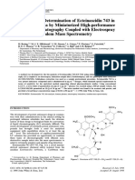 Quantitative Determination of 743 in Ecteinascidin Human Plasma by Miniaturized High-Performance Liquid Chromatography Coupled With Electrospray Ionization Tandem Mass Spectrometry