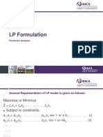 Formulating A Problem As An LP Model