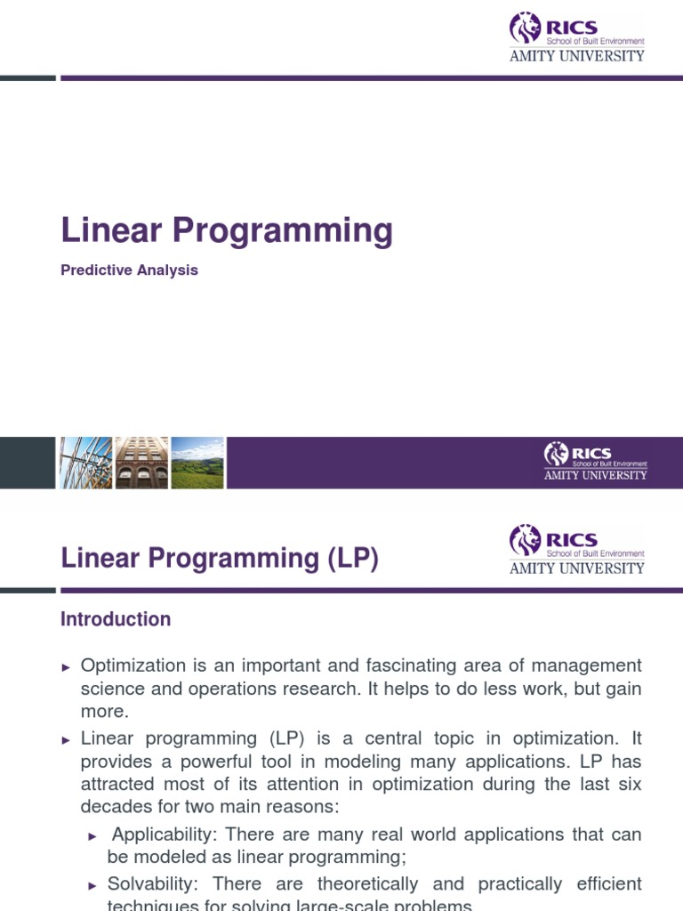 Linear Programming Formulation | PDF | Linear Programming | Loss Function