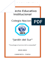 Proyecto Educativo Colegio Nacional Jardín del Sur