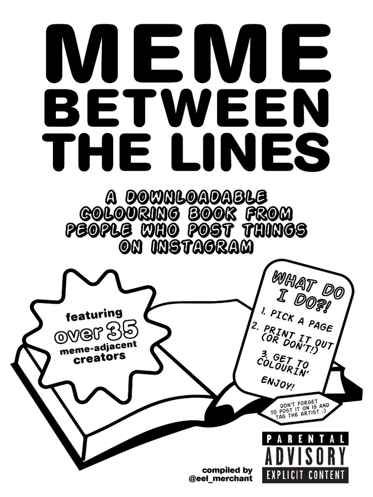 Meme Between The Lines Instagram Colouring Book Pdf