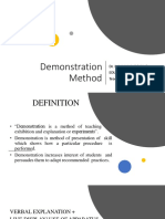 Demonstration Method: Dr. Maham Saddique EDU-516 Teaching of Biology