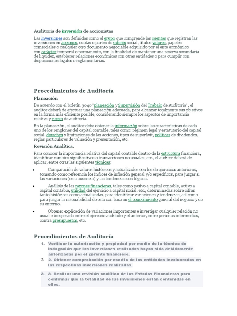 Auditoria de Contabilidad | PDF | Auditoría financiera | Capital (economía)