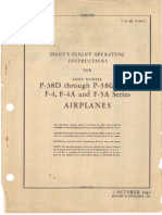 Pilot's Flight Operating Instructions For Army Models P-38D Through P-38G Series F-4, F-4A and F-5A Series Airplanes (T.O. NO. 01-75F-1, Revised 30 Sept 1944) PDF