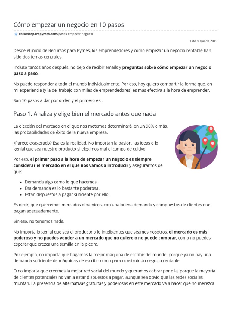 10 Pasos para Emprender un Negocio | PDF | Marketing | Presupuesto