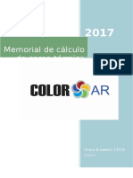 Memorial de cálculo de carga térmica e projeto de instalação de dutos de climatização