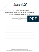 Cetoacidosis Diabetica y Estado Hiperosmolar