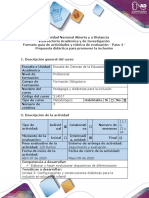 4. Guía de actividades y rúbrica de evaluación - Paso 4 - Propuesta didáctica para promover la inclusión