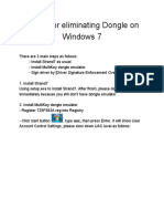Steps For Eliminating Dongle On Windows 7