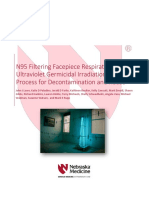 N95 Filtering Facepiece Respirator Ultraviolet Germicidal Irradiation (UVGI) Process For Decontamination and Reuse