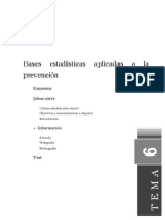 TEMA 6 Bases estadísticas aplicadas a la Prevencion