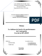 Le Tableau de Bord Et La Performance de L'entrepris PDF