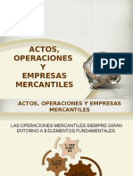 Actos y Operaciones Mercantiles