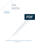 Agenda y Reglamento A Desarrollar Durante El Año 2020