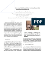 Hand Gesture Recognition Using Multi-Scale Colour Features, Hierarchical Models and Particle Filtering