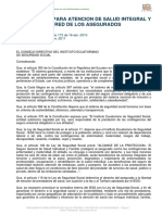 Reglamento para Atención de Salud Integral y en Red de Los Asegurados