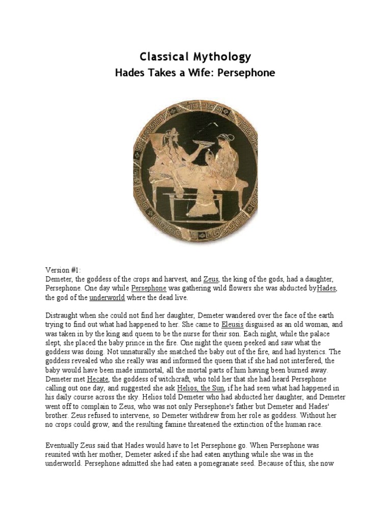Reimagining Hades And Persephone A Modern Take On An Ancient Myth - b14lej8