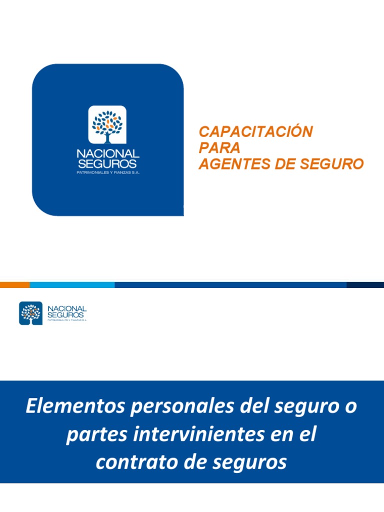 Capacitación para Agentes de Seguros | PDF | Póliza de seguros | Reaseguro