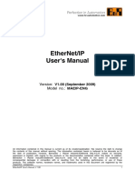 Ethernet/Ip User'S Manual: Version: V1.00 (September 2009) Model No.: Maeip-Eng