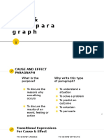 Cause & Effectpara Graph