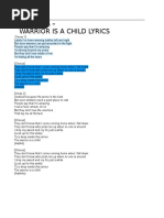 Warrior Is A Child Lyrics: Gary Valenciano