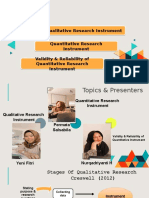 Group 2 - Quali Quanti Instruments & Validity Reability