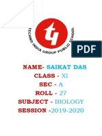 Name-Class - Sec - Roll - Subject - Session - : Saikat Das