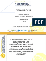 Políticas para La Inclusión Económica - Jérôme Faure