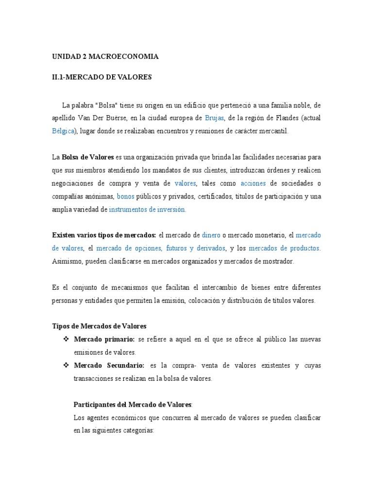 Introducción al Mercado de Valores | PDF | Bolsa | La demanda agregada