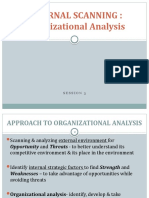 Internal Scanning: Organizational Analysis: Session 3