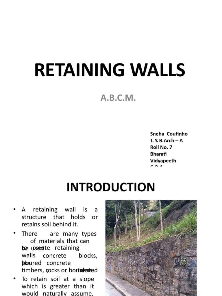 Types and Design of Retaining Walls | PDF | Architectural Design ...
