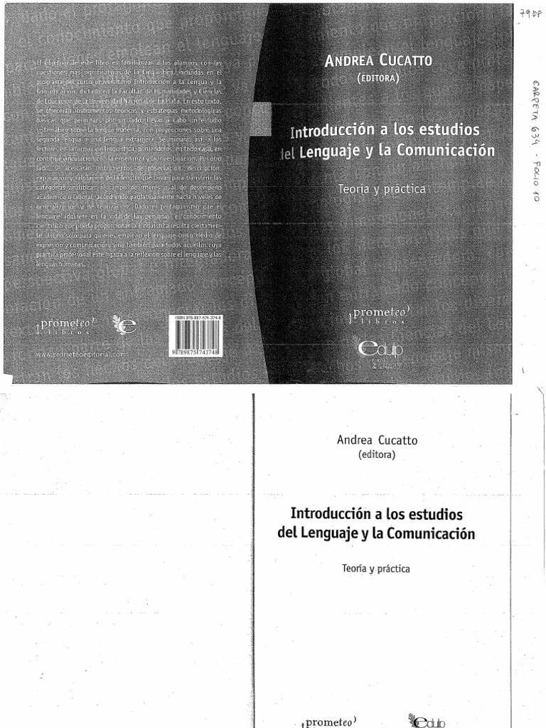 Introducciona Los Estudios Del Lenguaje y La Comunicacion PDF | PDF