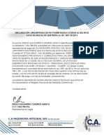 Certificado Declaración Juramentada PDF