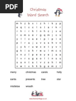 Christmas Word Search Medium