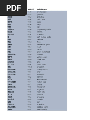 0329 简中物品代码动森物品大全完整修正最终版 Pdf