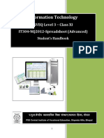 Information Technology: NVEQ Level 3 - Class XI IT304-NQ2012-Spreadsheet (Advanced)