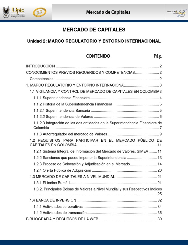 Regulación del Mercado de Capitales en Colombia | PDF | Subasta ...