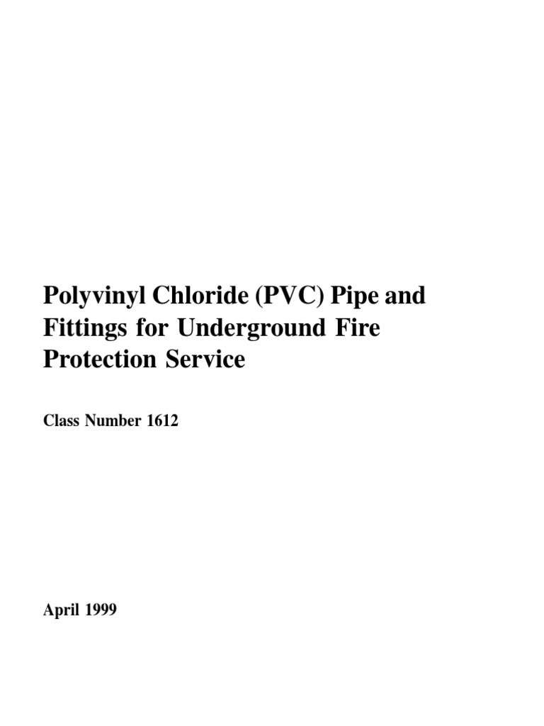 FMRC 1612 Polyvinyl Chloride (PVC) Pipe and Fittings For Underground ...