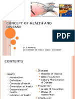 Concept of Health and Disease and Prevention