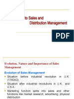 Introduction to Sales and Distribution Management