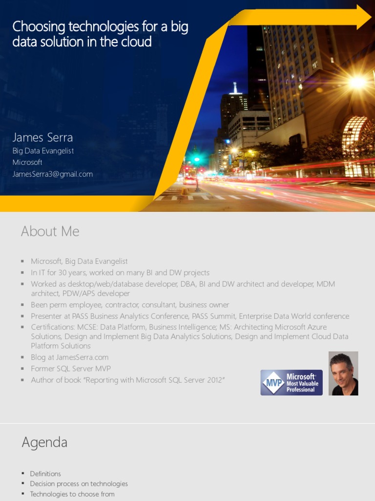 Cloud Big Data Technology Selection Guide | PDF | Microsoft Azure ...